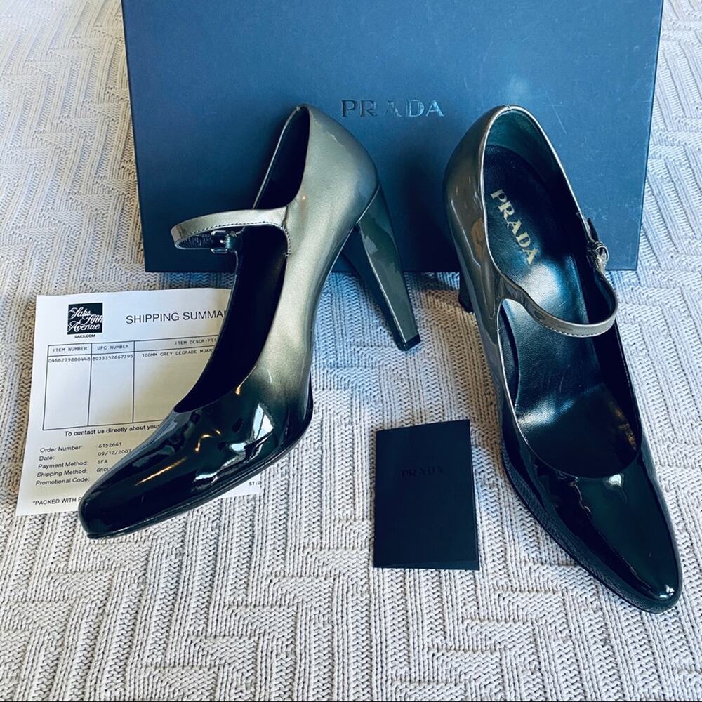 Prada black ombré Mary Jane heels